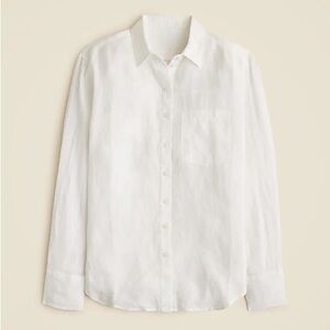 J CREW White All Cotton 'Perfect Fit' Oxford Shirt